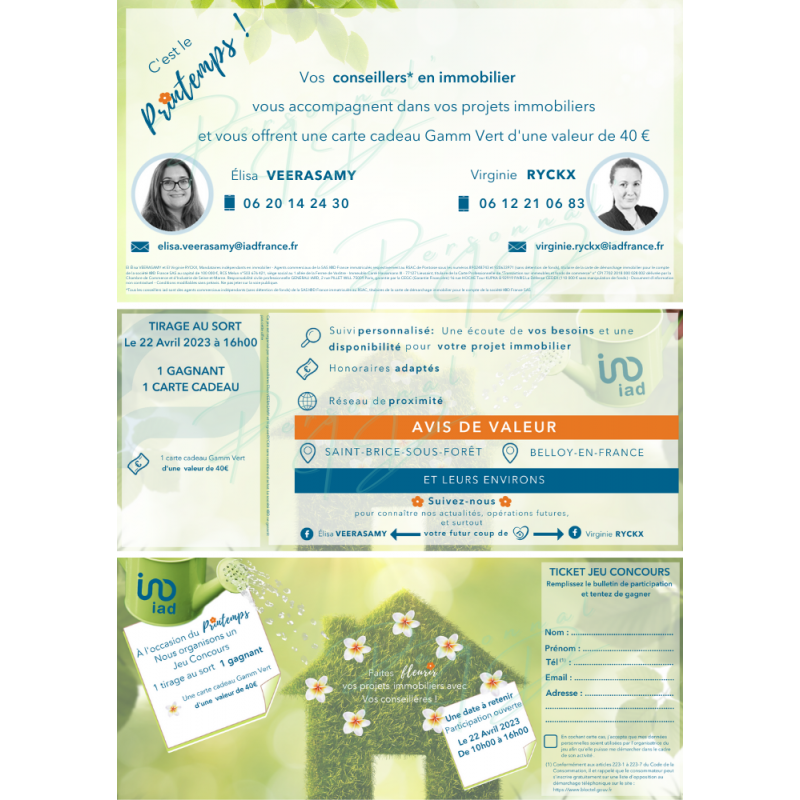 Coupon de Jeu Concours 2 - Printemps - Réseau iad