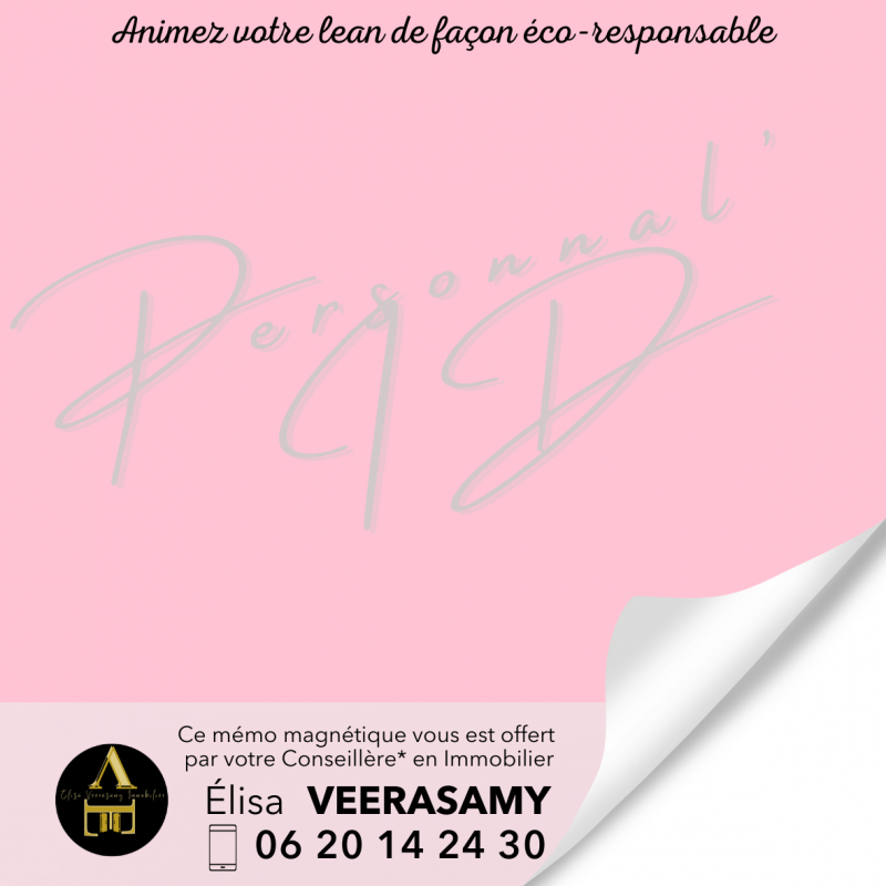 Mémo effaçable personnalisable - Magnet'O'Lean