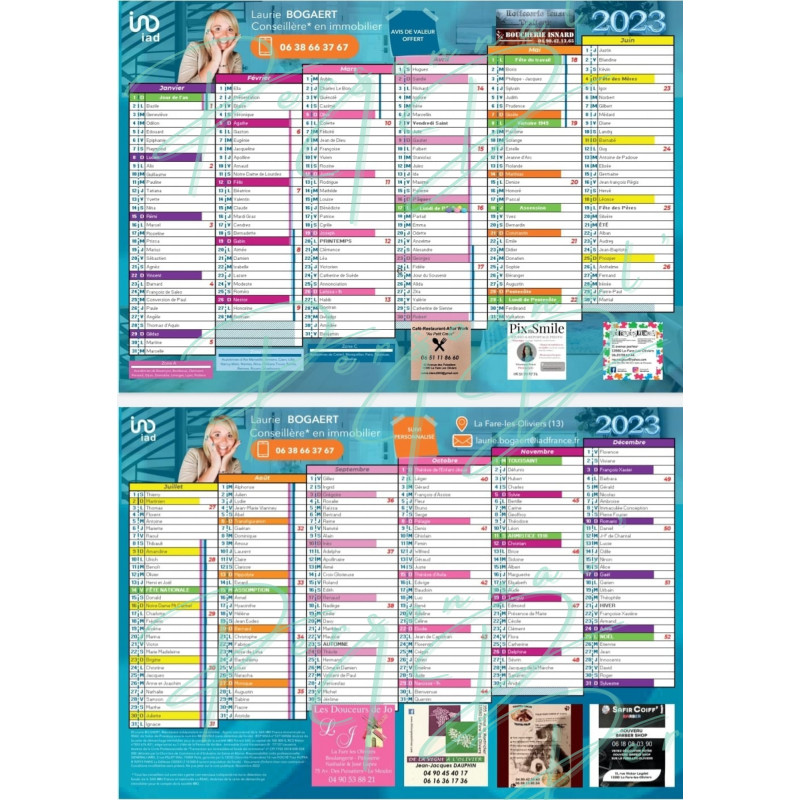 Calendrier personnalisé 1 - Réseau iad